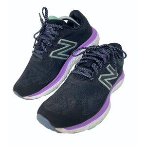 New Balance Womens size 7 Fresh Foam 680 V7 Running Shoe Black Purple